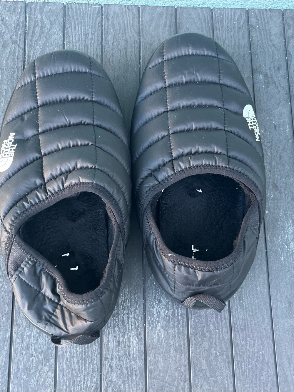 The North Face Black Quilted Slip-On Clog